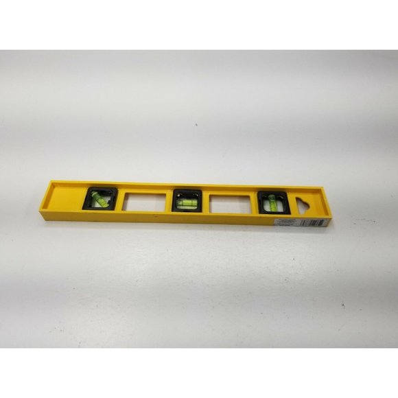16" Inch Lightweight Plastic Bubble Level Triple Ruler Measure Tool Yellow New - Picture 7 of 10